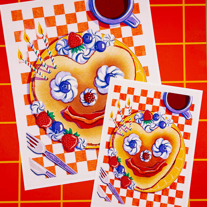 Birthday Pancakes Art Print - Multiple Sizes