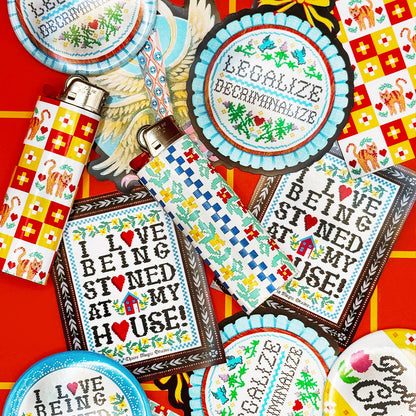 Stoned in My House Vinyl Sticker