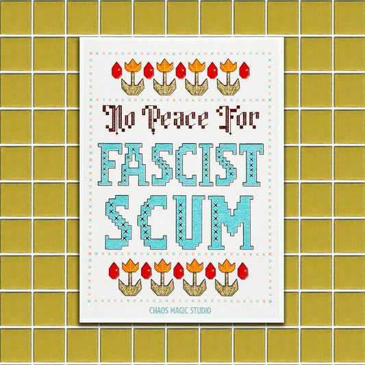 No Peace for Fascist Scum Mini Print