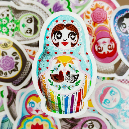 Pride Nesting Doll Stickers - Multiple Styles Available