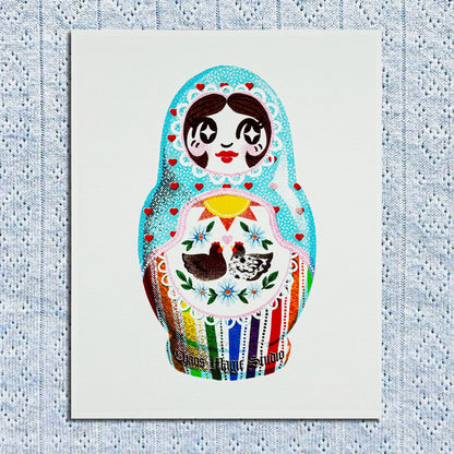 Pride Nesting Doll 8x10 Art Prints - Multiple Styles Available