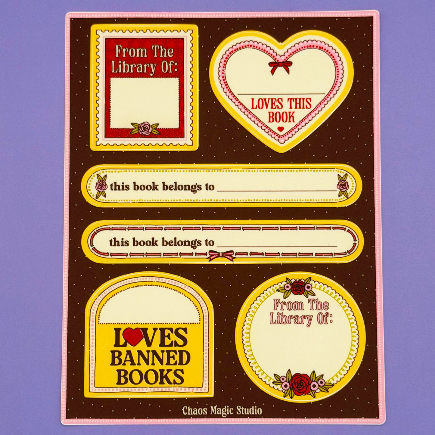 Book Lovers - Book Label Sticker Sheet